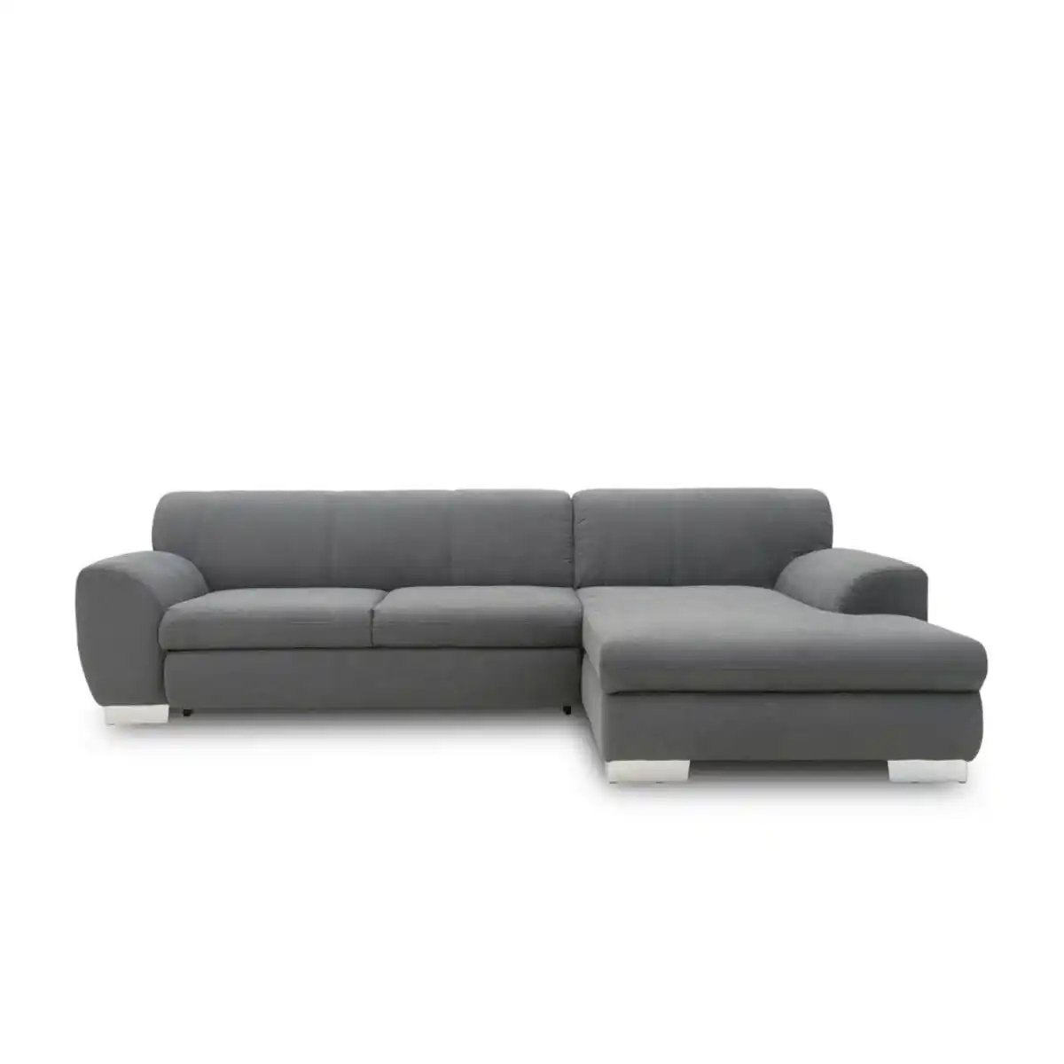 Bild 1 von Mid.you Ecksofa Nika, Dunkelgrau, Textil, Wenge, Uni, 4-Sitzer, L-Form, 277x156 cm, Made in EU, FSC Mix, Rücken echt, Armteil links, rechts, Wohnzimmer, Sofas & Couches, Wohnlandschaften, Ecksofas