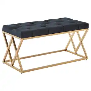 Mid.you Sitzbank, Schwarz, Textil, 2-Sitzer, 90x46x44 cm, Esszimmer, Bänke, Sitzbänke