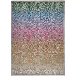Novel Vintage-Teppich Violetta, Mehrfarbig, Textil, Struktur, rechteckig, 133x190 cm, Oeko-Tex® Standard 100, für Fußbodenheizung geeignet, in verschiedenen Größen erhältlich, antistatisch, pfl