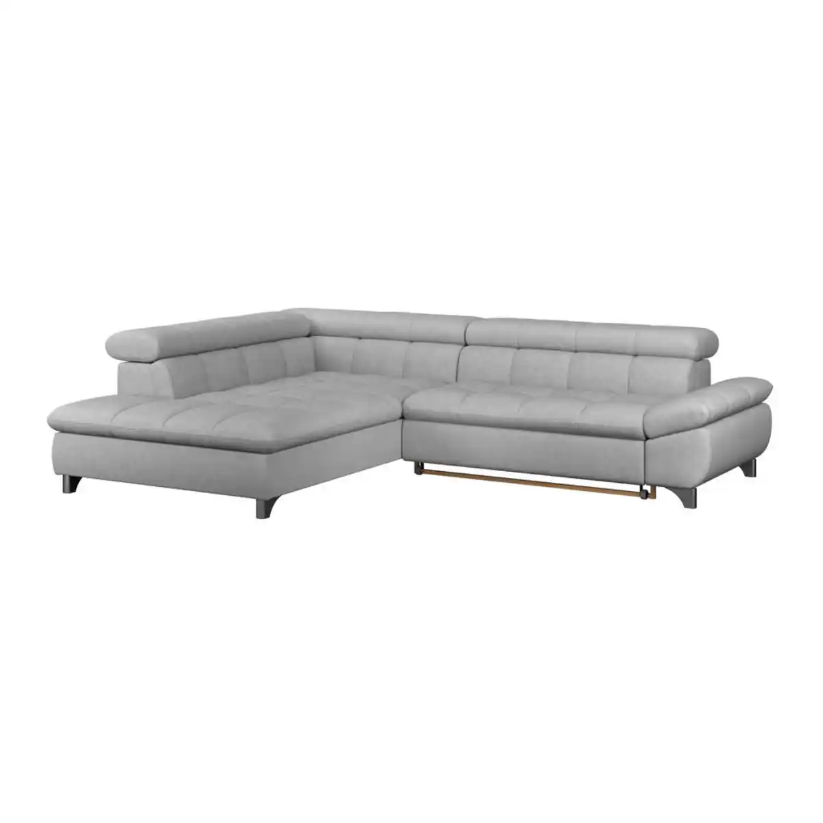Bild 1 von Livetastic Ecksofa, Hellgrau, Textil, 4-Sitzer, Ottomane links, L-Form, 312x234 cm, Typenauswahl, Stoffauswahl, seitenverkehrt erhältlich, Bettfunktion Hocker Armteil rechts, Wohnzimmer, Sofas & Cou