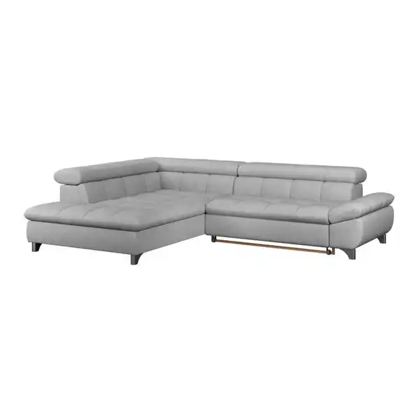 Bild 1 von Livetastic Ecksofa, Hellgrau, Textil, 4-Sitzer, Ottomane links, L-Form, 312x234 cm, Typenauswahl, Stoffauswahl, seitenverkehrt erhältlich, Bettfunktion Hocker Armteil rechts, Wohnzimmer, Sofas & Cou