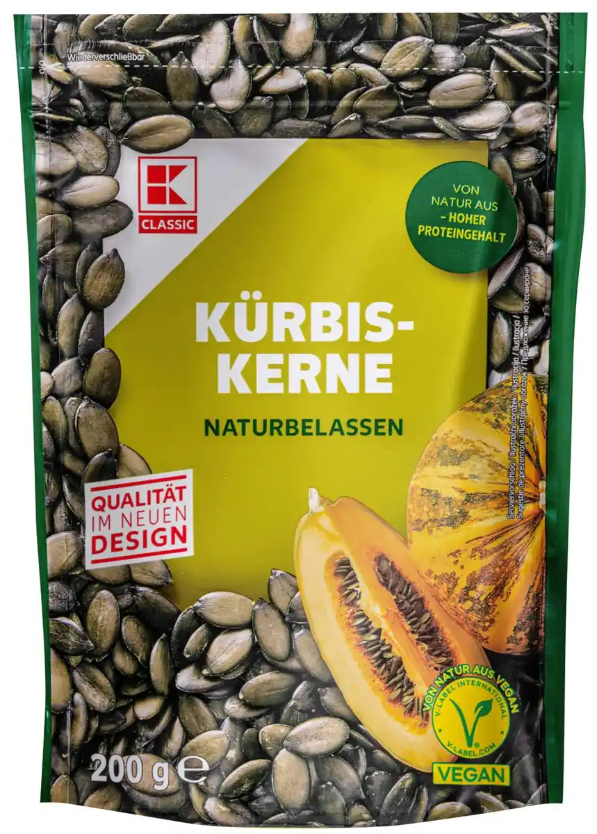 Bild 1 von K-CLASSIC Kürbiskerne, 200-g-Packg.