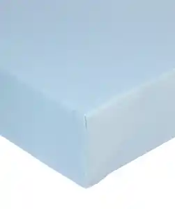 Baumwoll-Spannbettlaken, hellblau