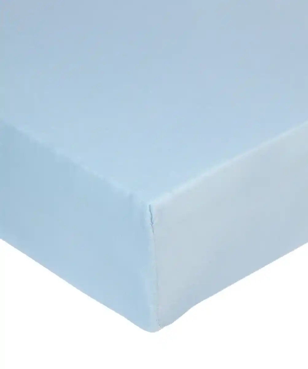 Bild 1 von Baumwoll-Spannbettlaken, hellblau