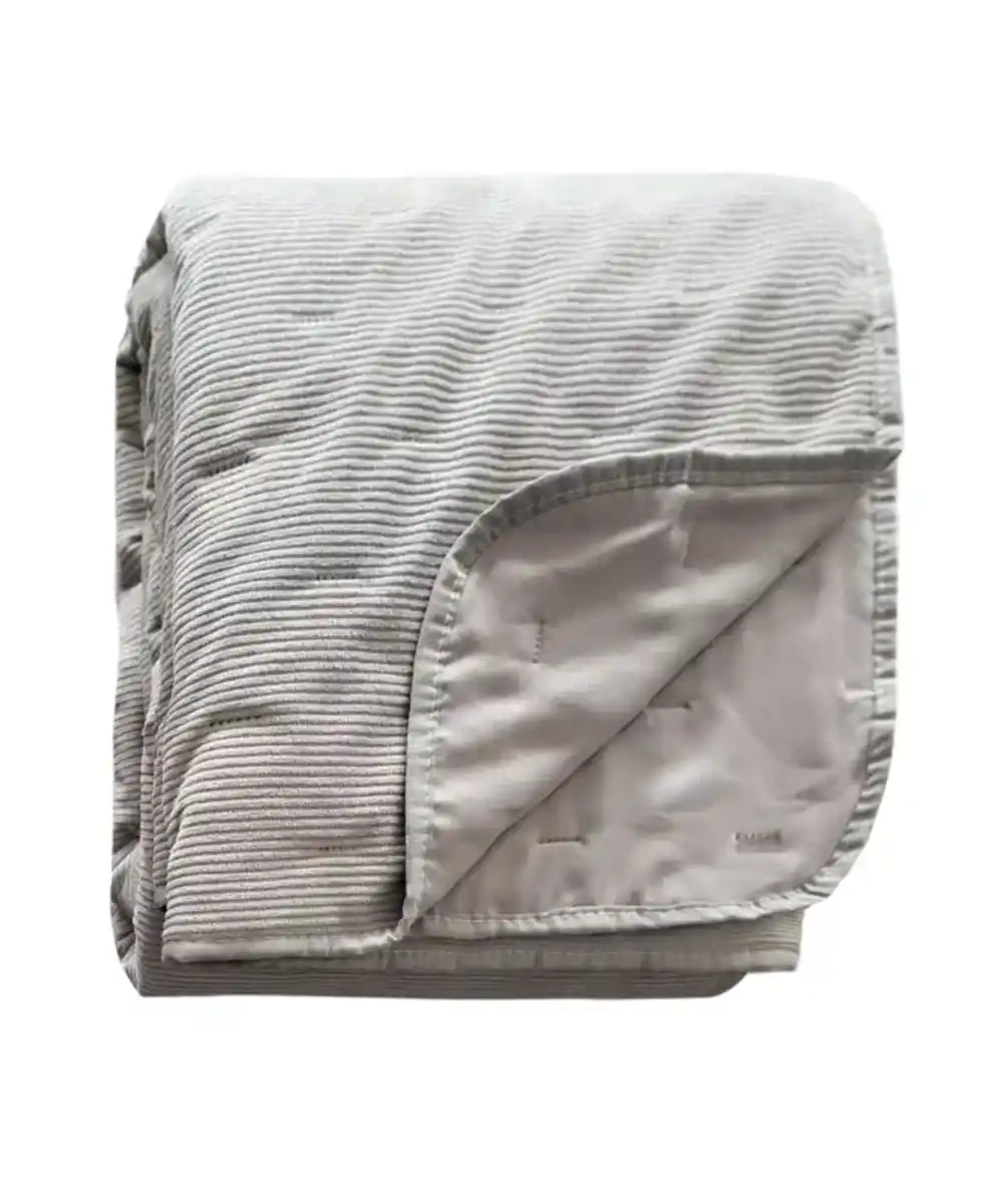 Bild 1 von Cord-Tagesdecke, hellgrau