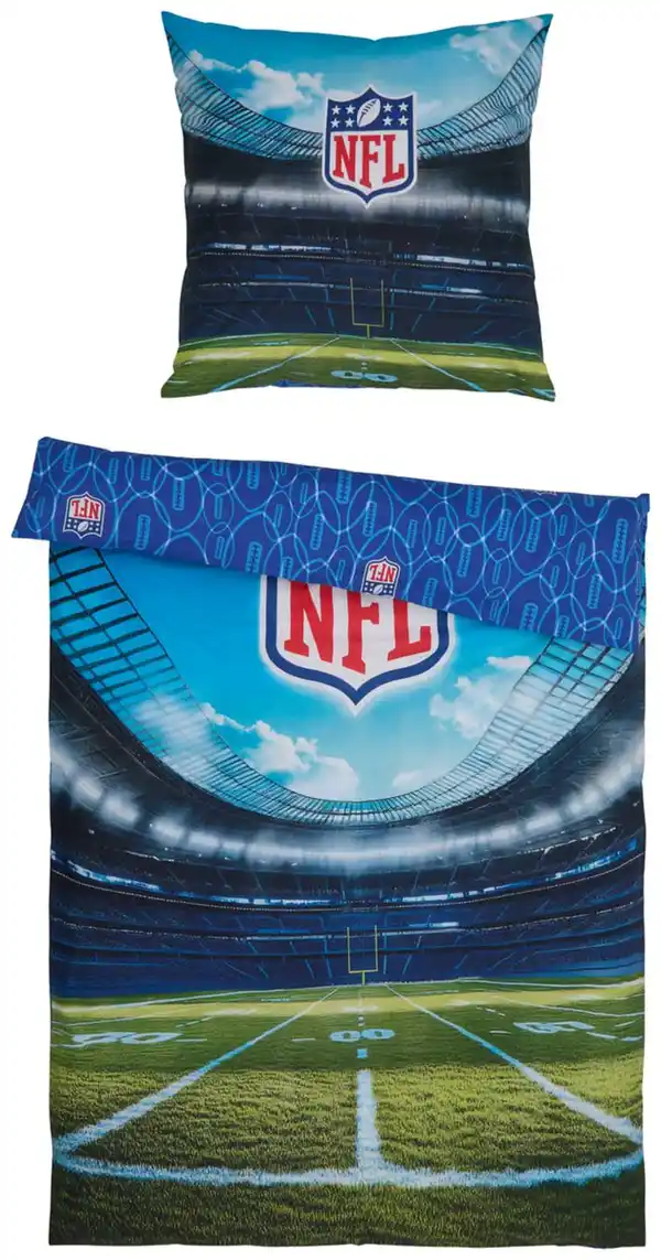 Bild 3 von Renforcé-Bettwäsche-Set »NFL«, 2-teilig