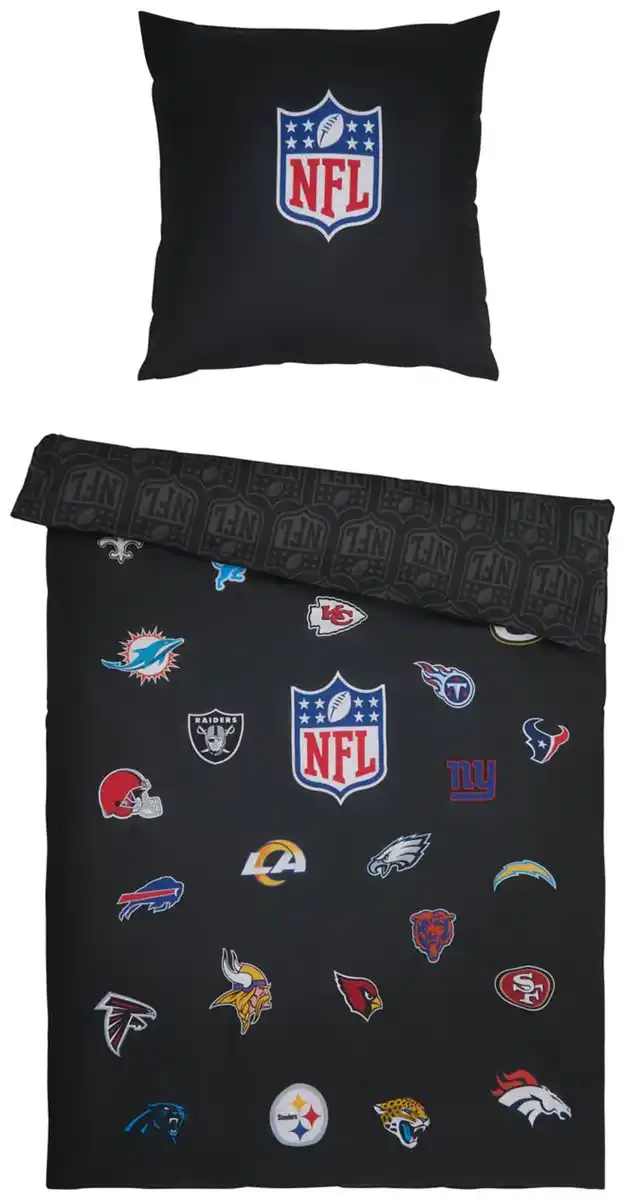 Bild 2 von Renforcé-Bettwäsche-Set »NFL«, 2-teilig