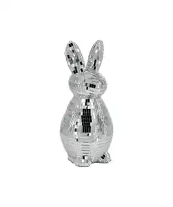Deko-Hase Ostern, silbergrau