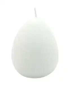 Kerze Ostern, weiß gestreift