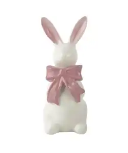 Deko-Hase Ostern, weiß/rosa