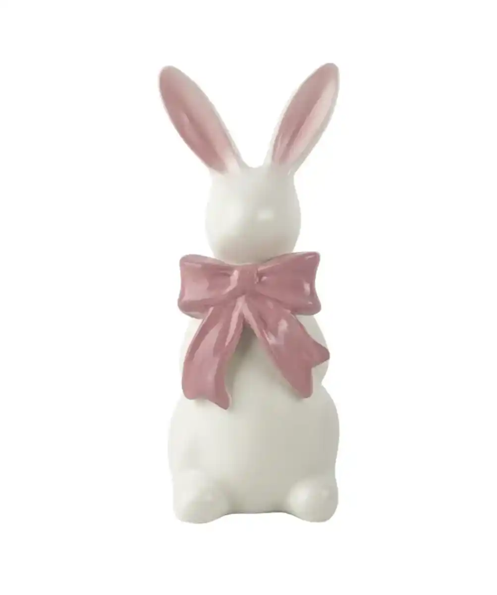 Bild 1 von Deko-Hase Ostern, weiß/rosa
