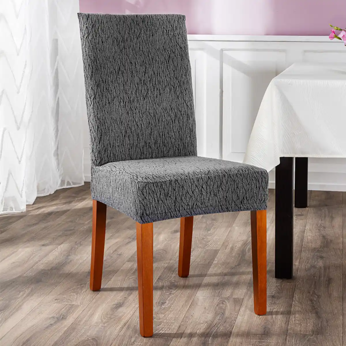 Bild 1 von Bella Casa Jacquard-Stretch-Stuhlhusse