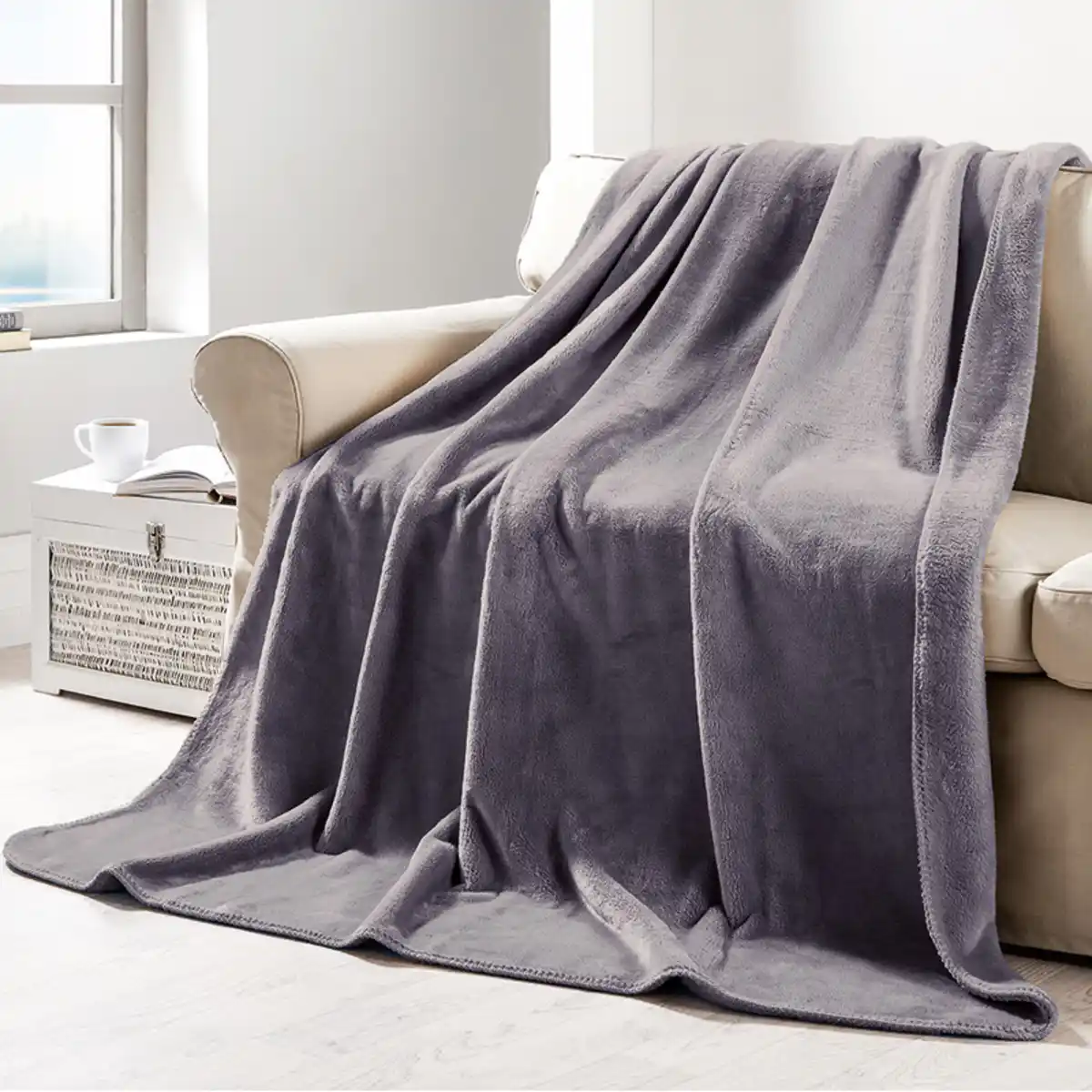 Bild 1 von Bella Casa Luxus-Flanelldecke "Davos"