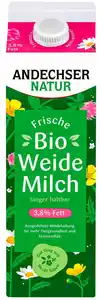 ANDECHSER NATUR Bioland frische Weidemilch 3,8 % Fett, 1-l-Packg.