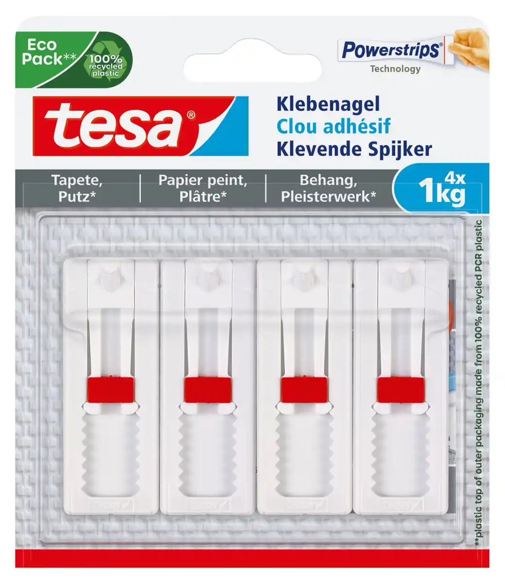 Bild 1 von TESA Klebenägel »Powerstrips«, 4-St.-Packg.