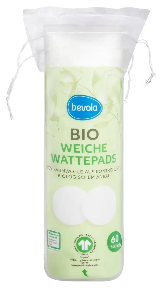 Bild 1 von BEVOLA® Bio-Wattepads, 60-St.-Packg.