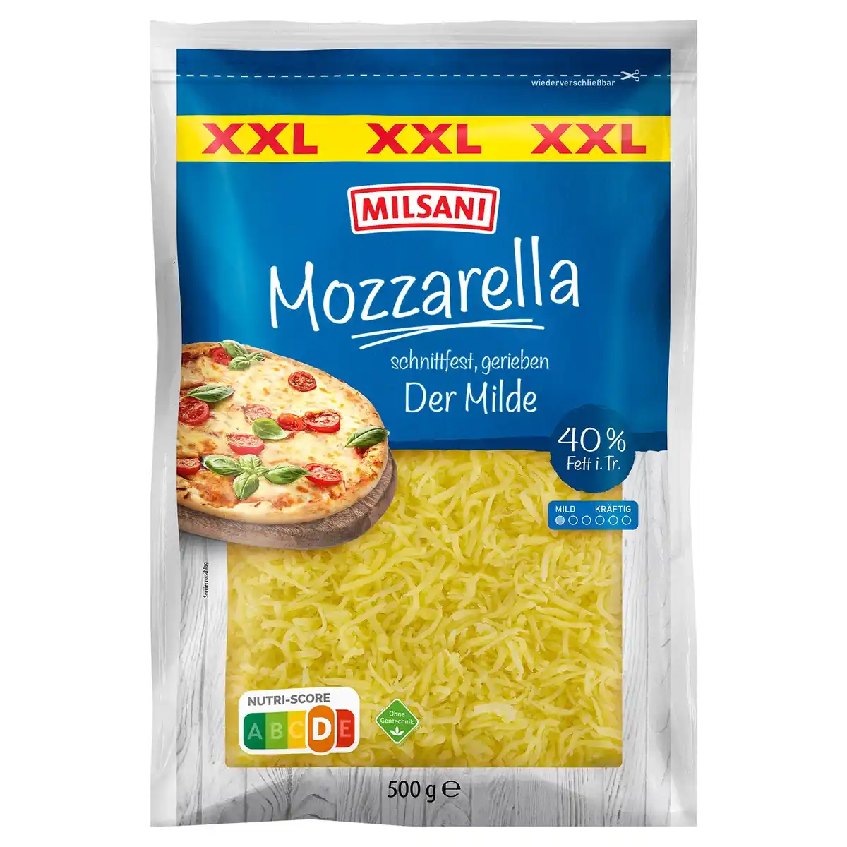Bild 1 von MILSANI Mozzarella gerieben 40 % 500 g