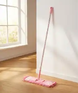 Bodenwischer mit Bezug, pink