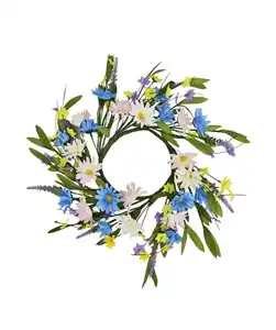 Kunstblumenkranz Frühling, blau