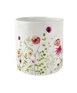 Blumentopf Frühling, weiß