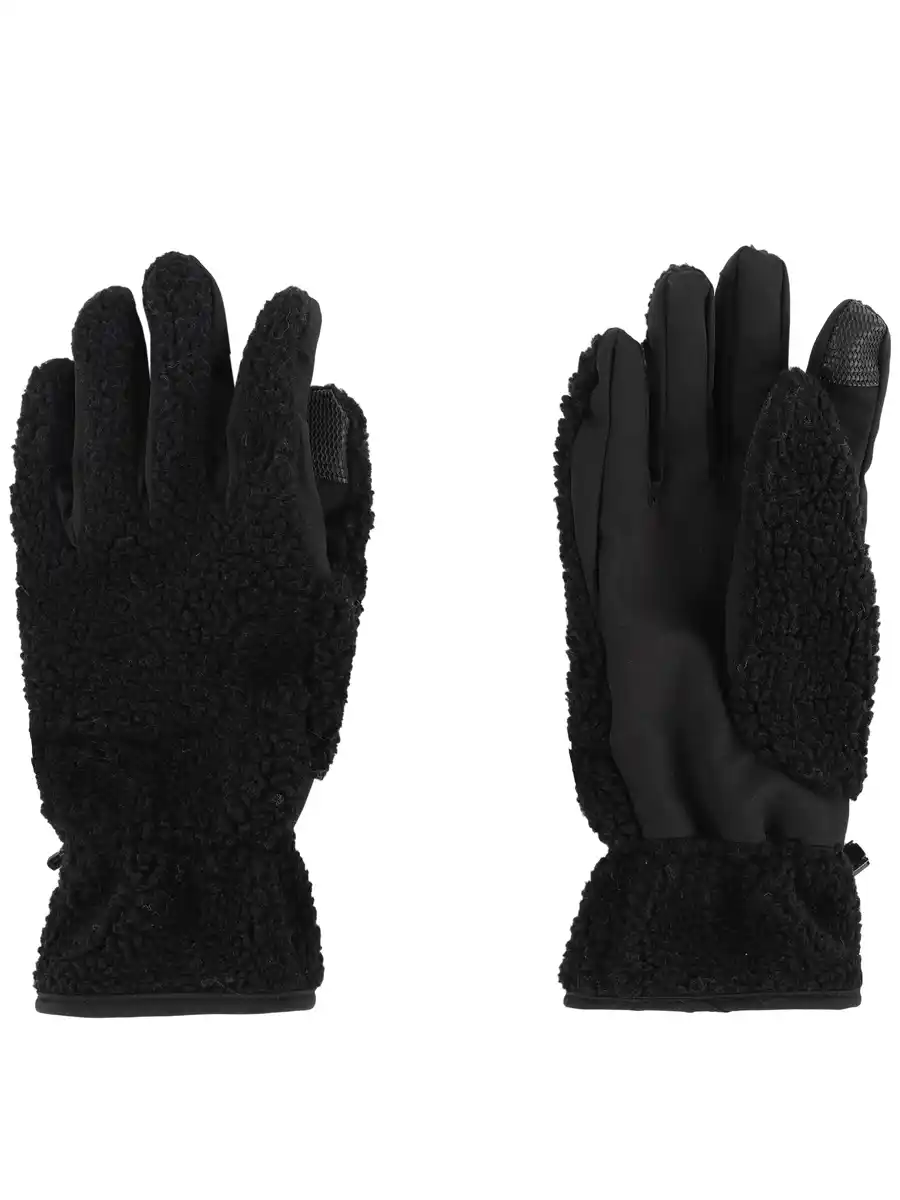 Bild 2 von Damen Handschuhe aus Teddyfell Schwarz