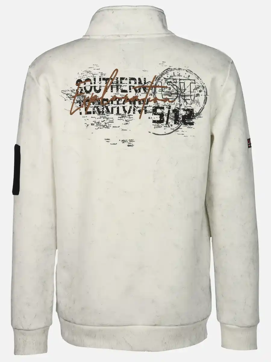 Bild 2 von Herren Sweattroyer mit Print Weiß