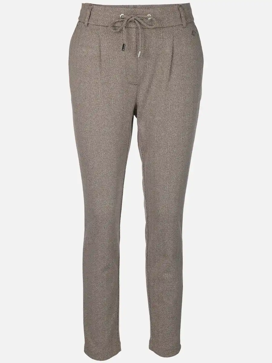 Bild 1 von Damen Cityjoggerhose im Fischgratdessin Weiß