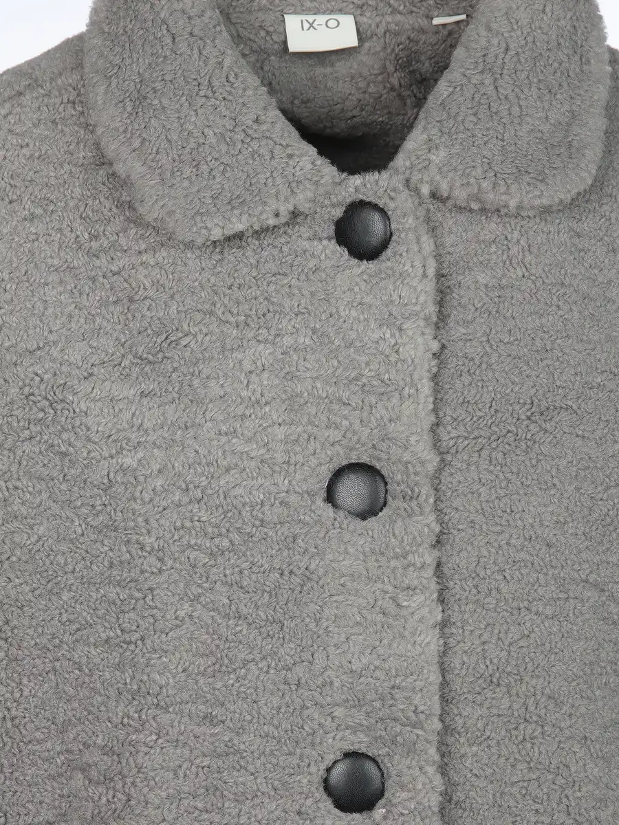 Bild 3 von Damen Teddyjacke in kurzer Form Grau