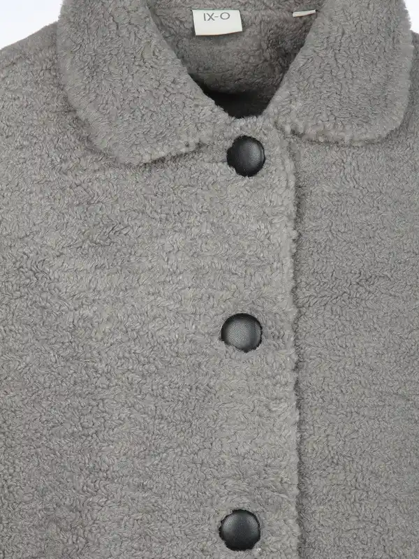 Bild 3 von Damen Teddyjacke in kurzer Form Grau