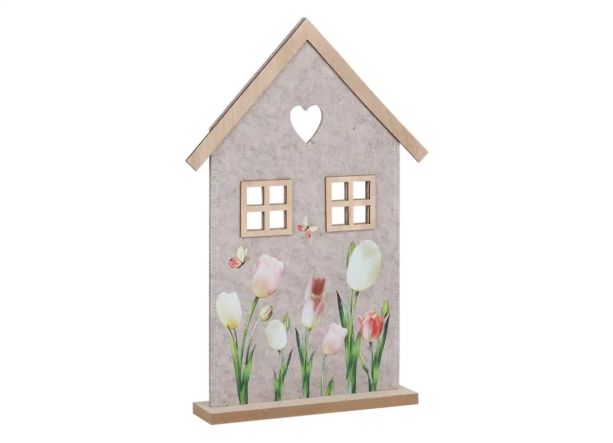 Bild 1 von Filzhaus mit Tulpendruck