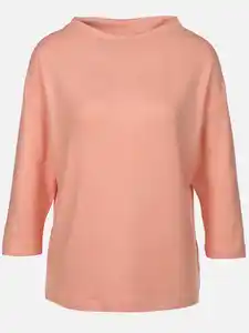 Damen Flauschshirt mit 3/4 langem Arm Rosa