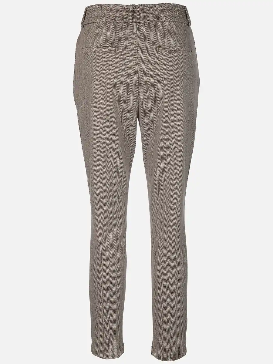 Bild 2 von Damen Cityjoggerhose im Fischgratdessin Weiß