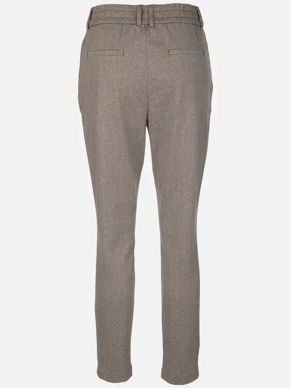 Bild 2 von Damen Cityjoggerhose im Fischgratdessin Weiß