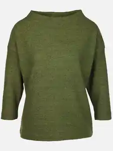 Damen Flauschshirt mit 3/4 langem Arm Grün