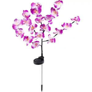 Solar-LED-Gartenstecker Orchidee