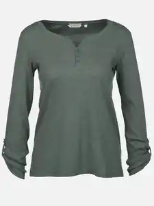 Damen Henleyshirt Grün