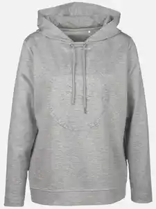 Damen Sweatshirt mit Wordingprint Grau