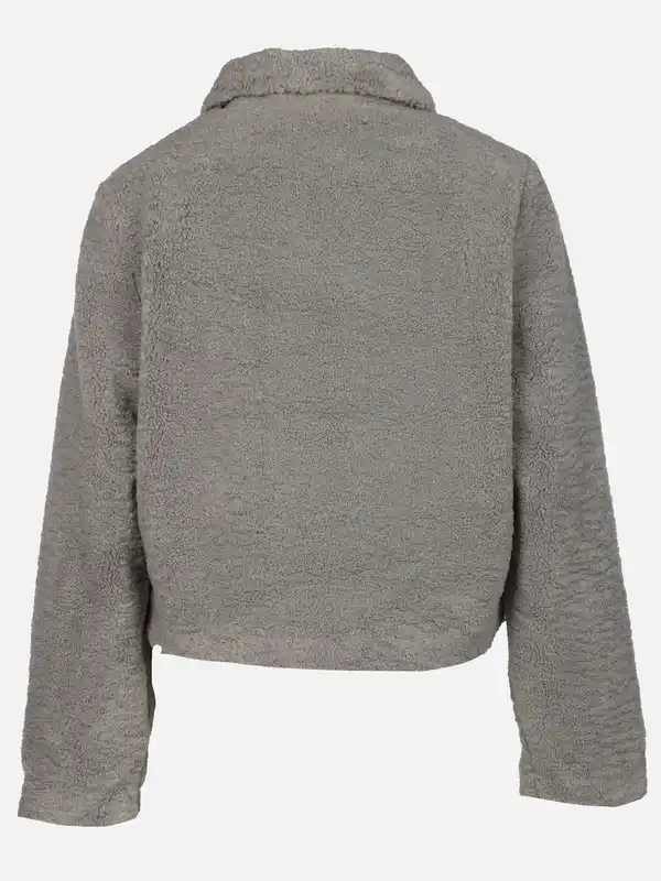 Bild 2 von Damen Teddyjacke in kurzer Form Grau