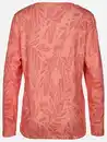 Bild 2 von Damen Flauschshirt mit Blätterprint Rosa