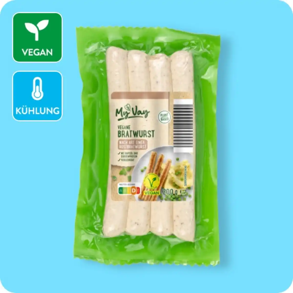 Bild 1 von MYVAY / MEIN VEGGIE TAG Veggie-Würstchen, Bratwurst oder Wiener Art