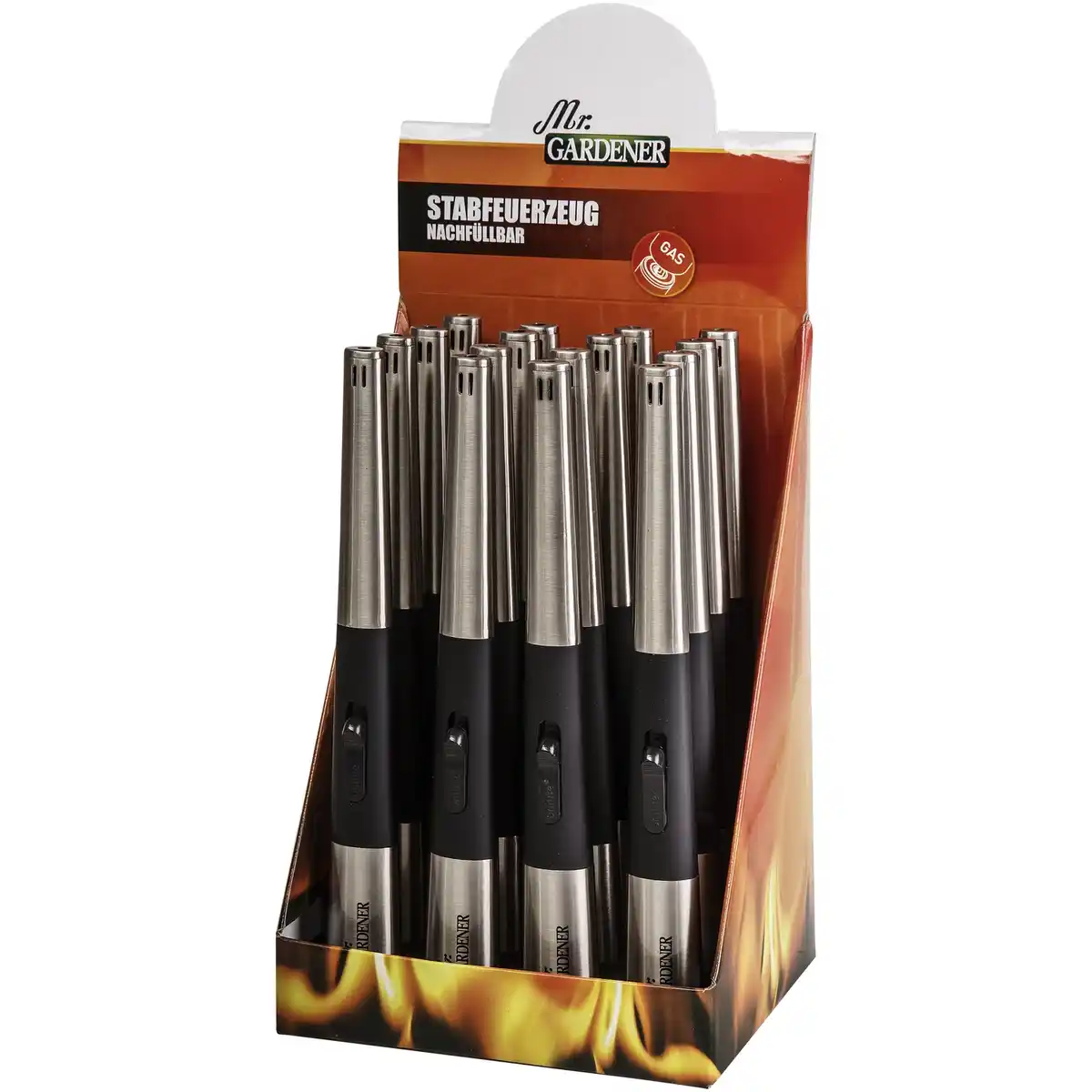 Bild 4 von Mr. GARDENER Feuerzeug »Napoli«, silberfarben, Piezo-Zündung