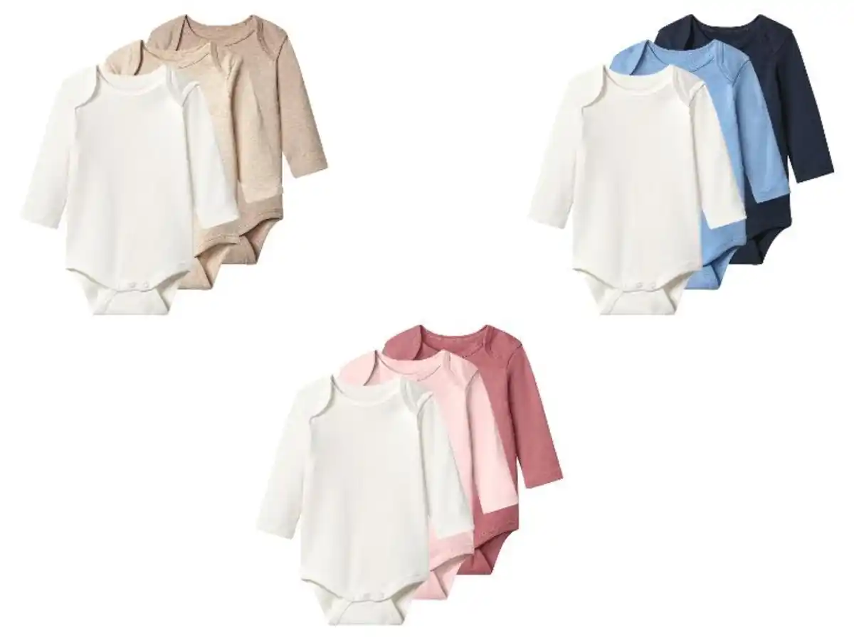 Bild 1 von lupilu® Baby Bodys, 3 Stück