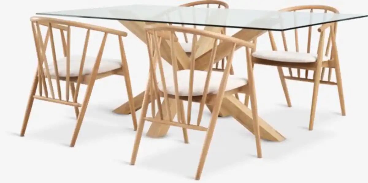 Bild 1 von AGERBY L190 Tisch Eiche natur + 4 LYKSBORG Stühle Eiche n