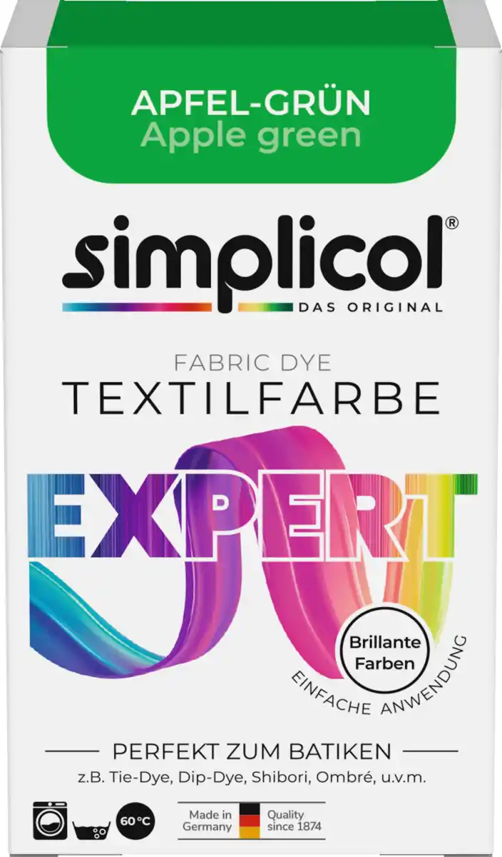 Bild 1 von Simplicol Textilfarbe expert Apfel- Grün, 150 g