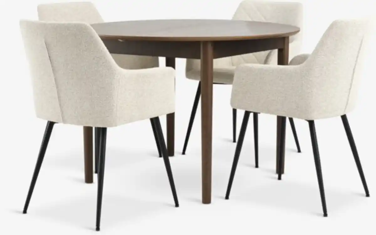 Bild 1 von MARSTRAND Ø110 Tisch d.eiche + 4 PURHUS off-white