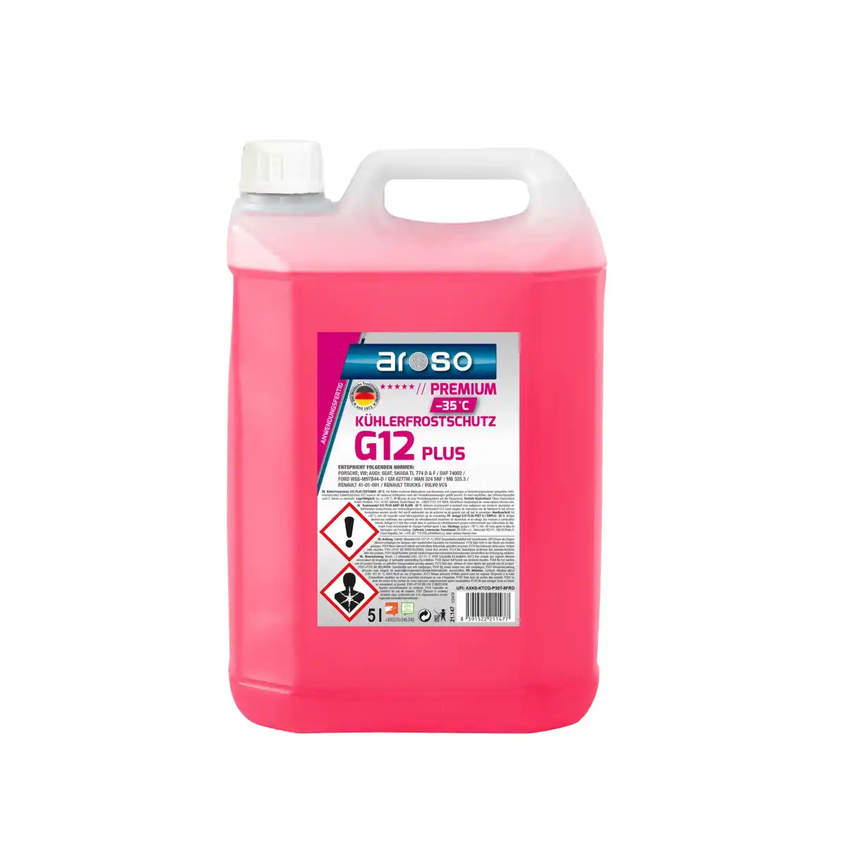 Bild 1 von aroso Kühlerfrostschutz G12 PLUS Premium -35°C 5L