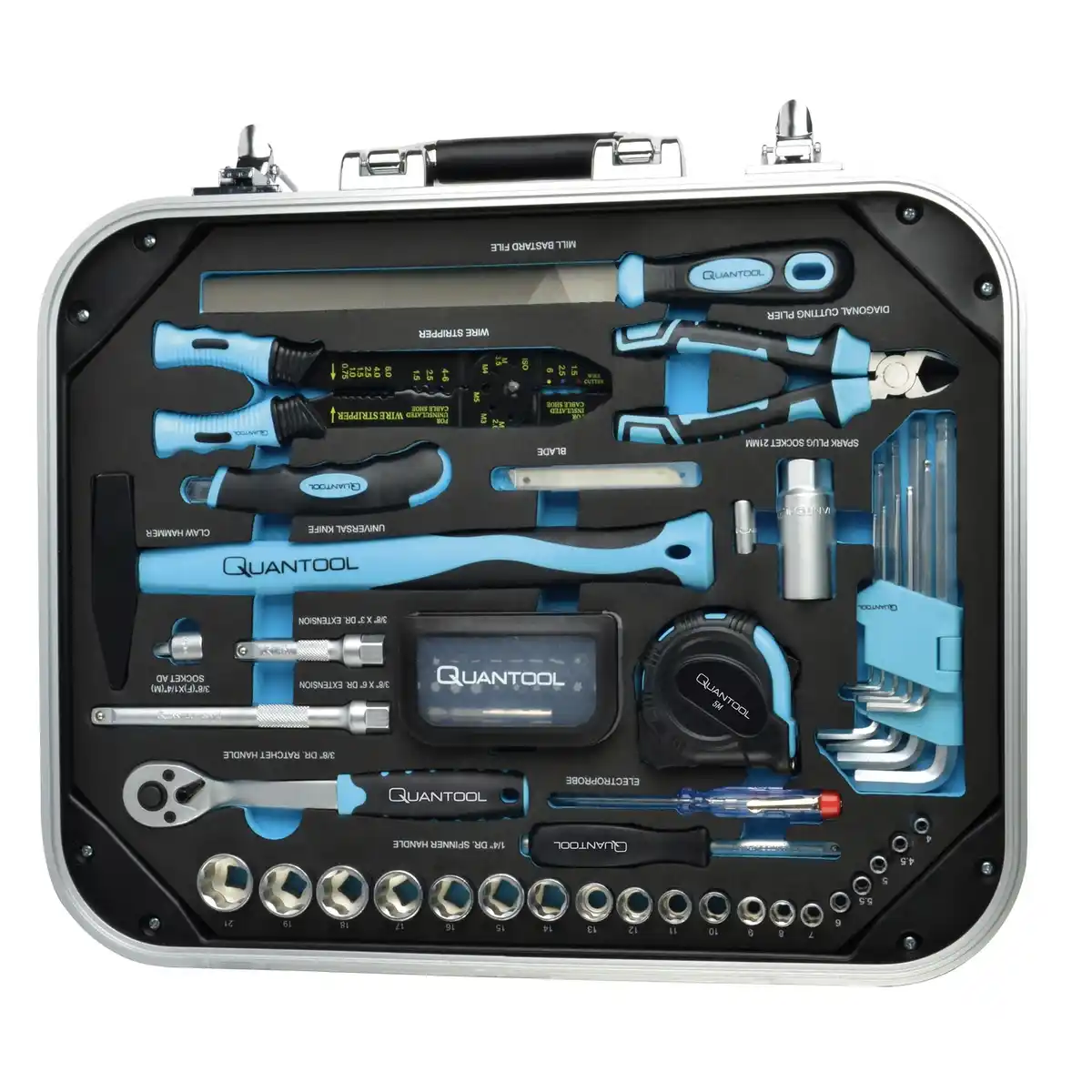 Bild 4 von BRÜDER MANNESMANN Werkzeugkoffer, BxHxL: 9,5 x 39 x 45 cm, Kunststoff/Stahl, 110-teilig