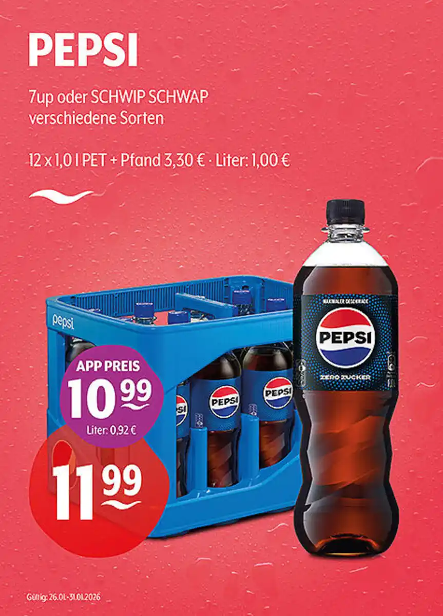 Bild 1 von PEPSI 7up oder SCHWIP SCHWAP verschiedene Sorten