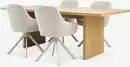 Bild 1 von MUNKEBY L220 Tisch Eiche warm + 4 ROSTRUP Stühle beige