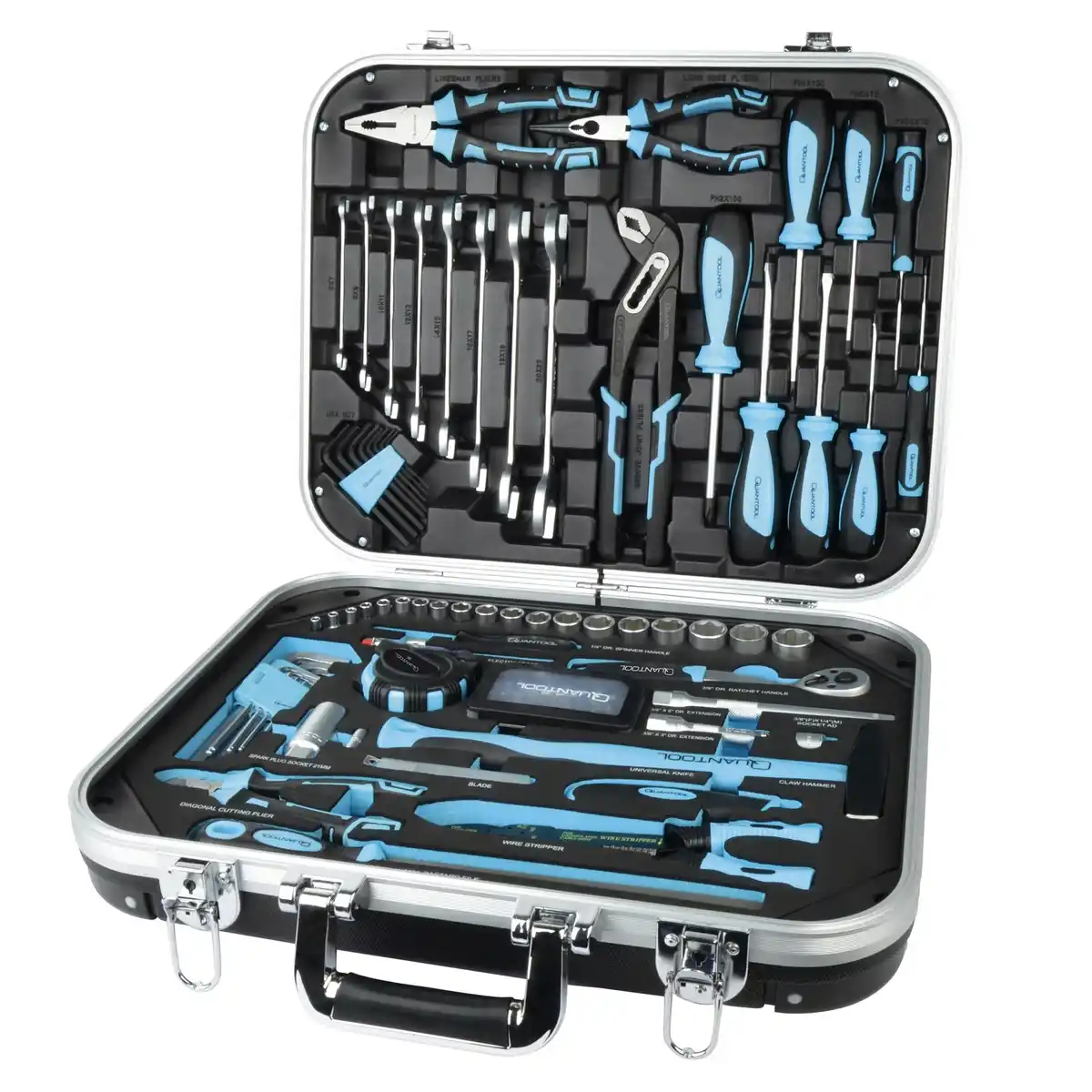 Bild 1 von BRÜDER MANNESMANN Werkzeugkoffer, BxHxL: 9,5 x 39 x 45 cm, Kunststoff/Stahl, 110-teilig